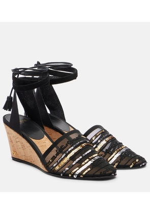 Valentino Garavani La Cruisette embellished espadrille wedges