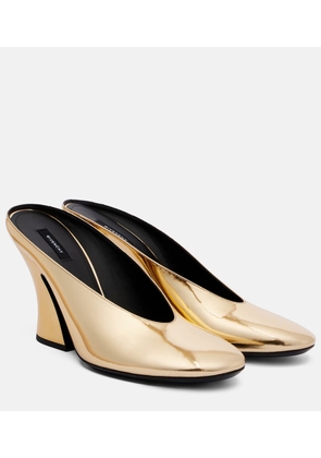 Givenchy Sculpted 95 mirrored leather mules