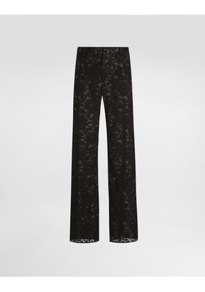 Dolce & Gabbana Lace Trousers Lined With Silk - Man Pants And Shorts Multi-colored 52