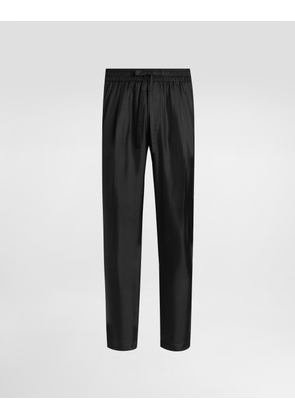 Dolce & Gabbana Silk Twill Jogging Trousers - Man Pants And Shorts Black 50