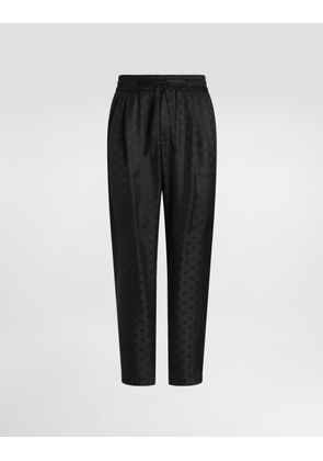 Dolce & Gabbana Dg Logo Jacquard Trousers - Man Pants And Shorts Black 54