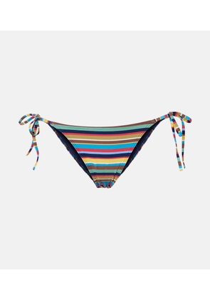 Staud Sisley striped low-rise bikini bottoms