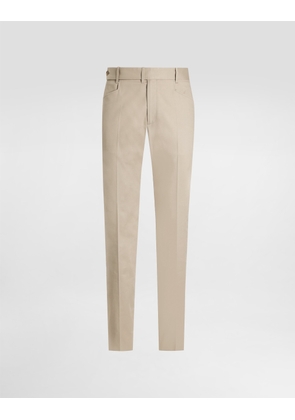 Dolce & Gabbana Cotton Gabardine Cargo Trousers - Man Pants And Shorts Beige 50