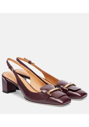 Tod's Barretta 50 leather slingback pumps