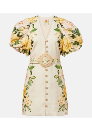 Farm Rio Floral linen minidress