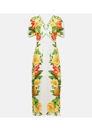 Farm Rio Floral linen maxi dress