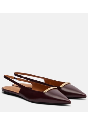 Tod's Barretta leather slingback flats