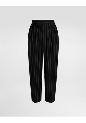 Dolce & Gabbana Stripedwool Blend Trousers - Man Pants And Shorts Multicolor Wool 54