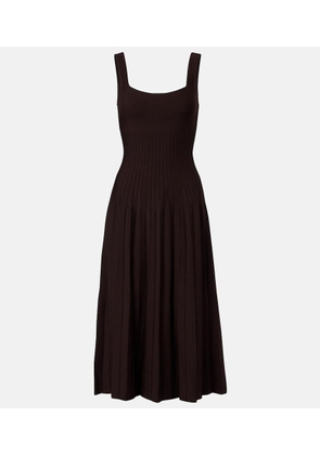 Staud Ellison pleated knitted midi dress