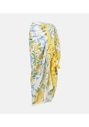 Farm Rio Printed cotton beach cover-up