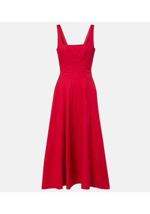 Staud Wells cotton poplin midi dress