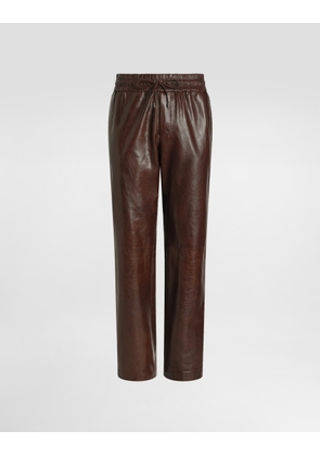 Dolce & Gabbana Goatskin Jogging Trousers - Man Pants And Shorts Brown 56