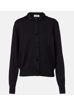 Jil Sander Sequined virgin wool cardigan