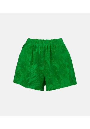 Farm Rio Floral cotton-blend terry shorts