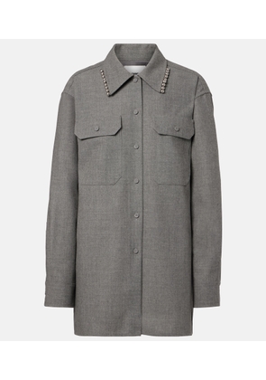 Jil Sander Beaded wool canvas shirt