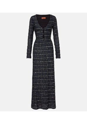 Missoni Cutout knitted tweed maxi dress