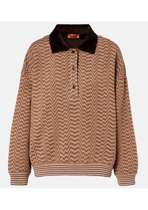 Missoni Zigzag  wool and cotton polo sweater