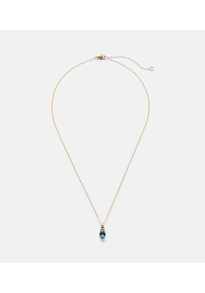 Stone and Strand Serenity 14kt gold charm necklace with spinel