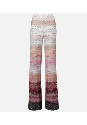 Missoni High-rise lame flared pants