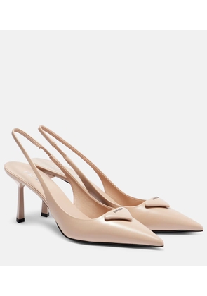 Prada Leather slingback pumps