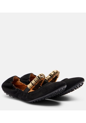 Tod's Dee suede Mary Jane flats