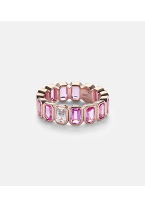 Shay Jewelry 18kt rose gold ring with pink sapphires and diamond
