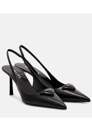 Prada Leather slingback pumps