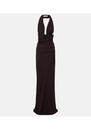 Christopher Esber Cutout halterneck jersey maxi dress