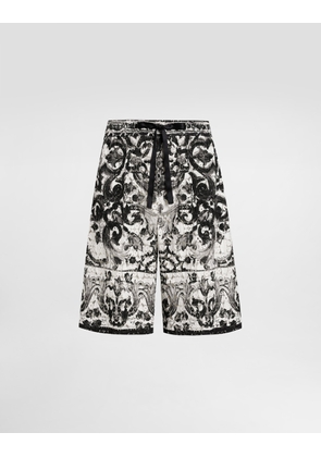 Dolce & Gabbana Majolica-print Crochet Lace Trousers - Man Pants And Shorts Multicolor 52