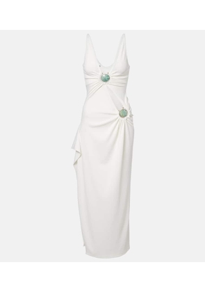 Christopher Esber Mineral Stone embellished jersey maxi dress