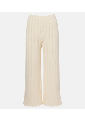 Altuzarra Petey open-knit cotton flared pants