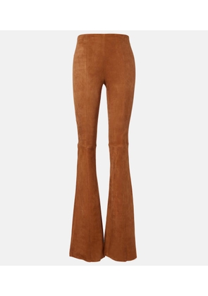 Stouls Gege high-rise suede flared pants
