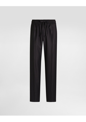 Dolce & Gabbana Bird's Eye Wool Jogging Trousers - Man Pants And Shorts Multicolor 46