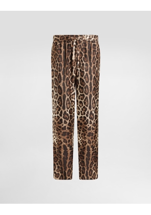Dolce & Gabbana Silk Pajama Pants - Man Pants And Shorts Animal Print 54