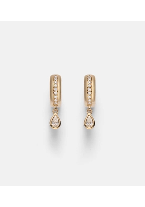 Roxanne First 14kt gold hoop earrings with diamonds