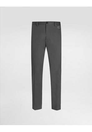 Dolce & Gabbana Tailored Cotton Pants - Man Pants And Shorts Grey 52