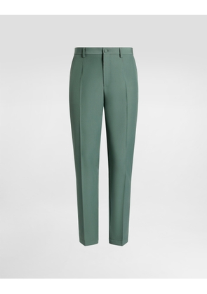 Dolce & Gabbana Wool Poplin Trousers - Man Pants And Shorts Green 50
