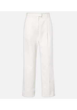 The Row Neriah cotton and cashmere straight pants