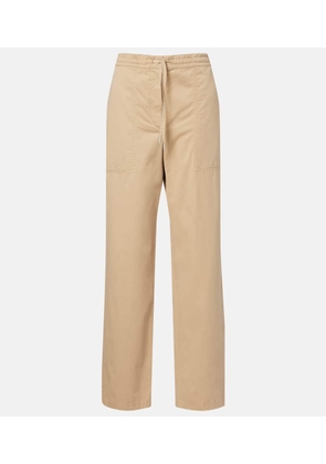 The Row Mende cotton and cashmere wide-leg pants