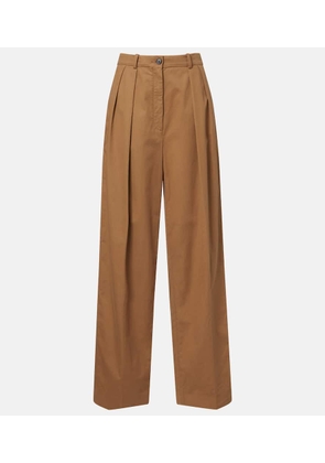 The Row Igor cotton and cashmere wide-leg pants