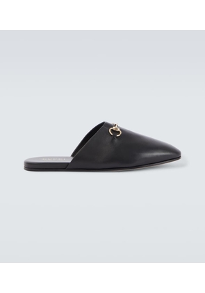 Gucci Horsebit leather mules