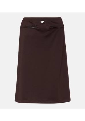 Courreges Interlock Tracksuit midi skirt