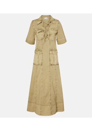 Ganni Denim maxi dress