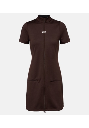 Courreges Interlock jersey zip-up minidress