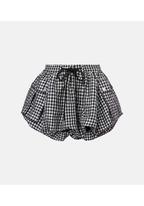 Ganni Gingham taffeta miniskirt