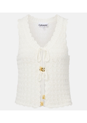 Ganni Crochet top