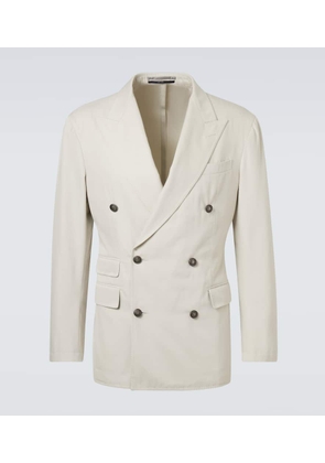 Dunhill Double-breasted cotton and cashmere blazer