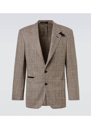 Dunhill Checked wool and cashmere blazer