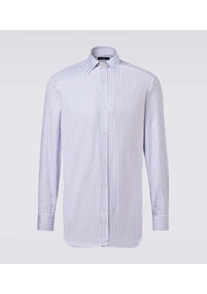 Dunhill Striped cotton and wool Oxford shirt