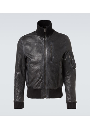 Dolce&Gabbana Leather bomber jacket